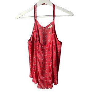 Hollister Tank Top Blouse in Red with Design
